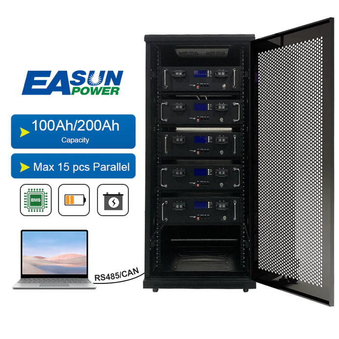 EASUN POWER 51.2 V 100 Ач LiFePO4 акумулятор 5 кВт сонячна акумуляторна батарея RS485 CAN BMS 6000 циклів 10 років гарантії